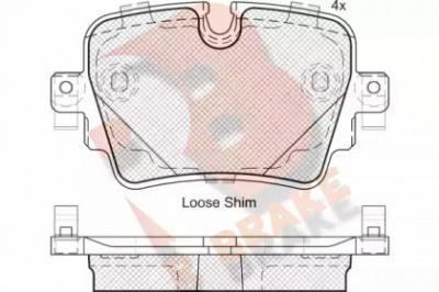 R BRAKE rb2186 -  Комплект тормозных колодок, дисковый тормоз